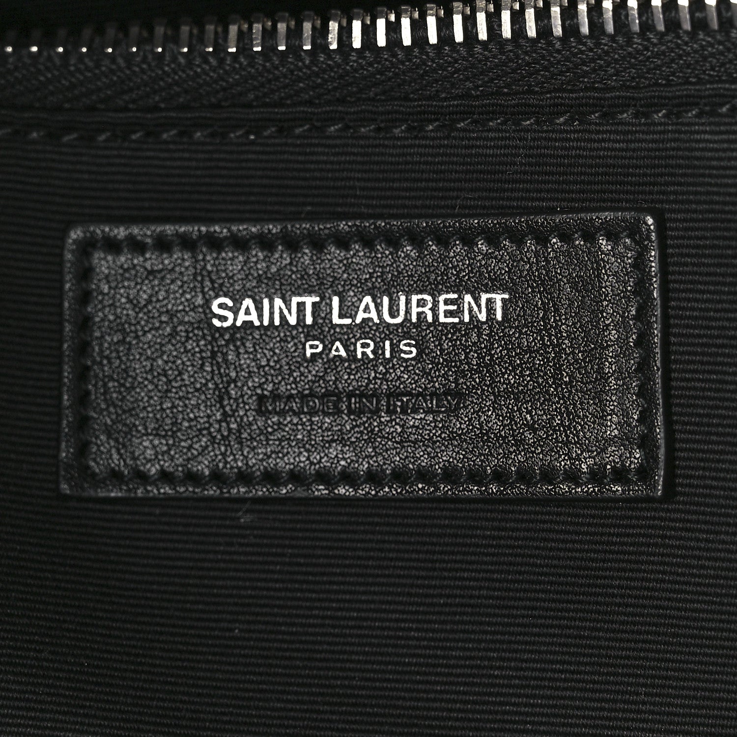 Saint Laurent Raffia Linen Calfskin Rive Gauche Tote Black 6 of 11