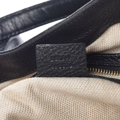 Gucci Pebbled Calfskin Medium Soho Shoulder Bag Black 7 of 14
