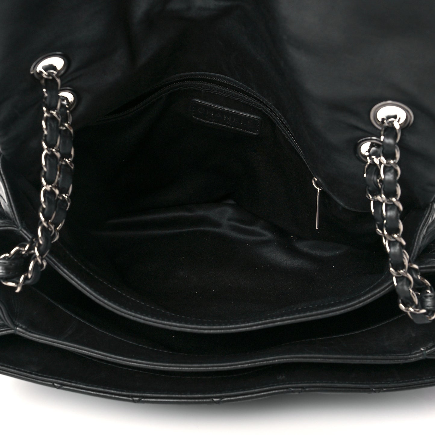 Lambskin Quilted Chanel 3 Maxi Flap Bag Black