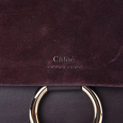 Chloe Calfskin Suede Medium Faye Shoulder Bag Carbon Brown 8 of 8