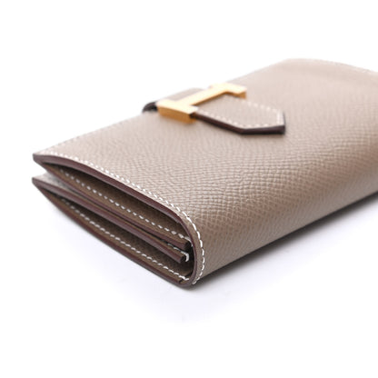 Hermes Epsom Bearn Card Holder Wallet Etoupe 7 of 8
