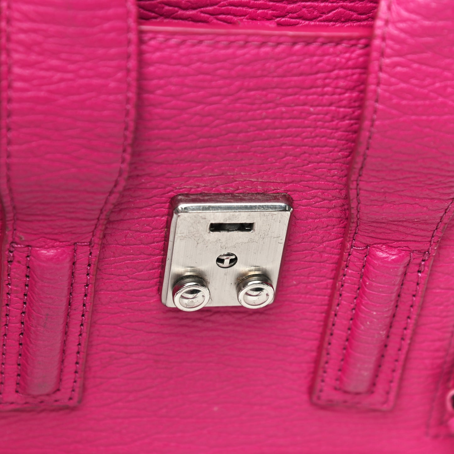Textured Calfskin Mini Pashli Satchel Fuschia