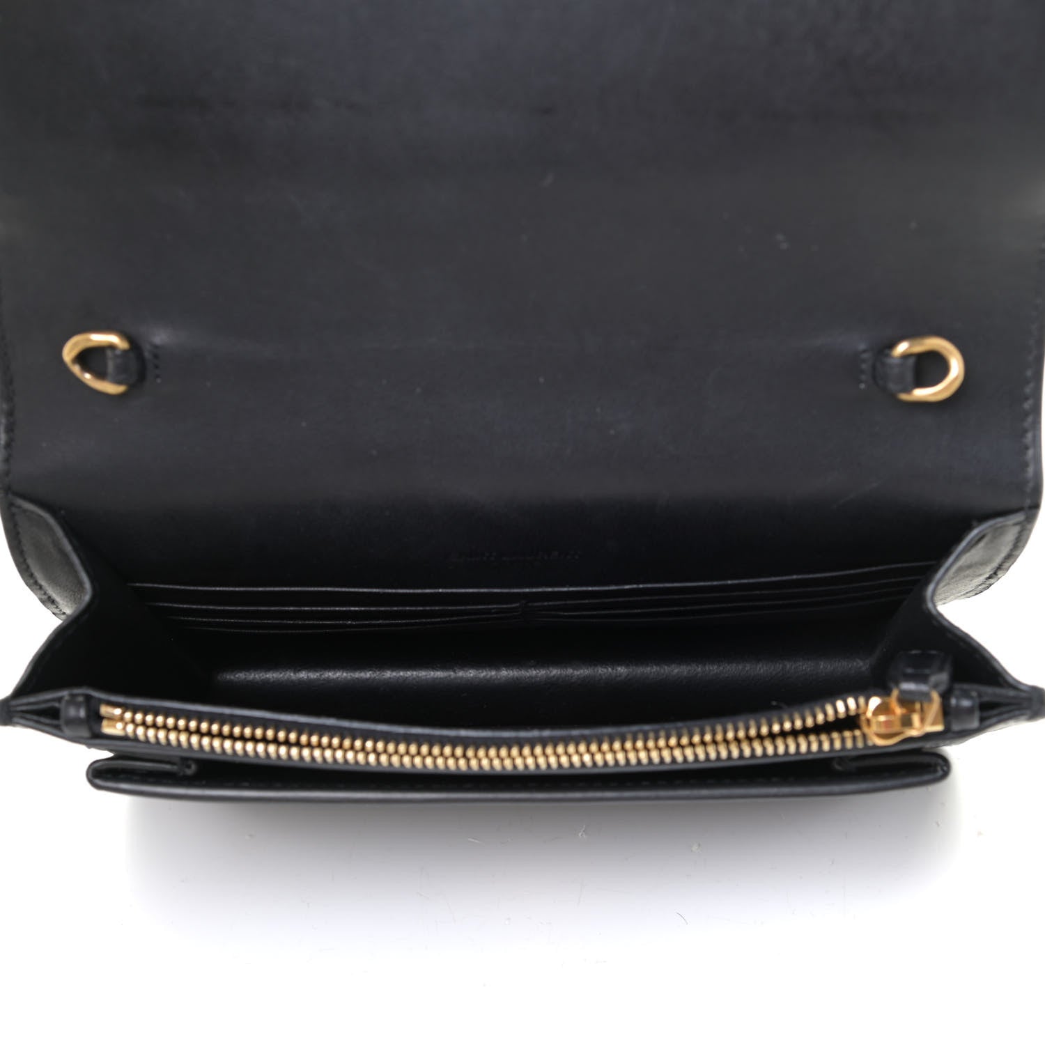 Saint Laurent Pony Hair Monogram Leopard Print Sunset Chain Wallet 6 of 8