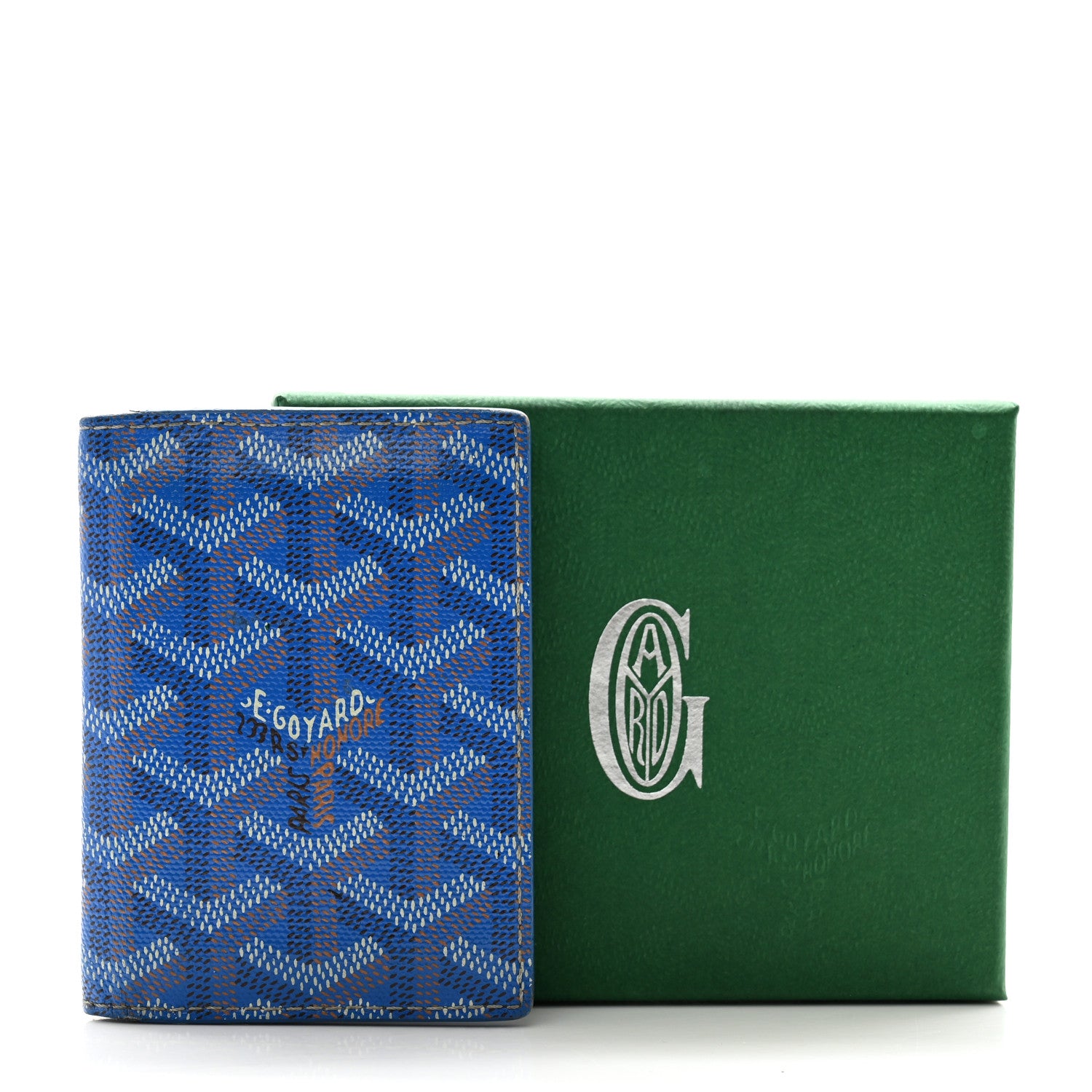 Goyard Goyardine Saint Marc Folding Card Case Sky Blue 11 of 11