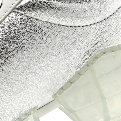 Jimmy Choo Metallic Calfskin Womens Diamond F Low Top Sneaker 40 White Silver 9 of 10
