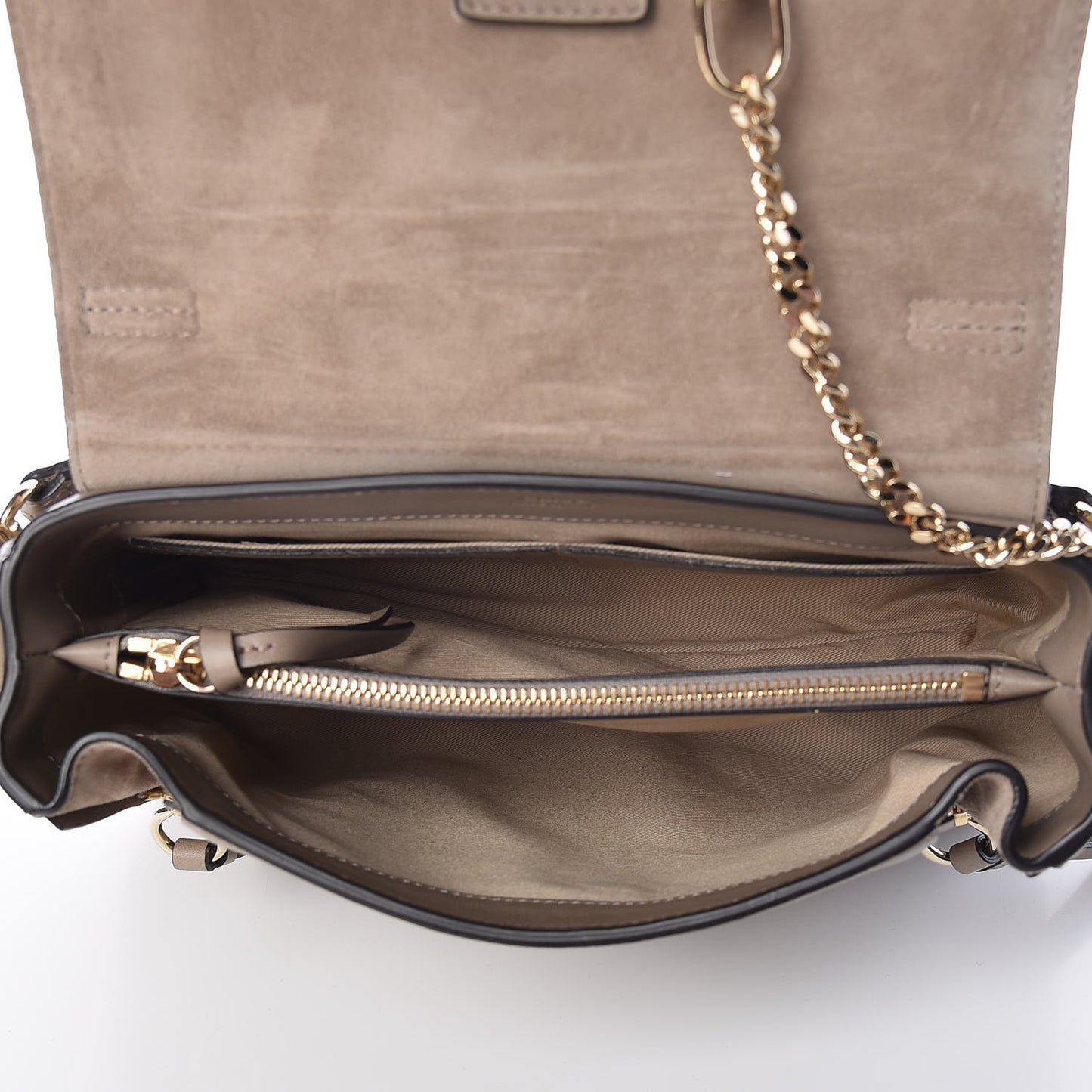 Calfskin Small Faye Day Shoulder Bag Motty Grey