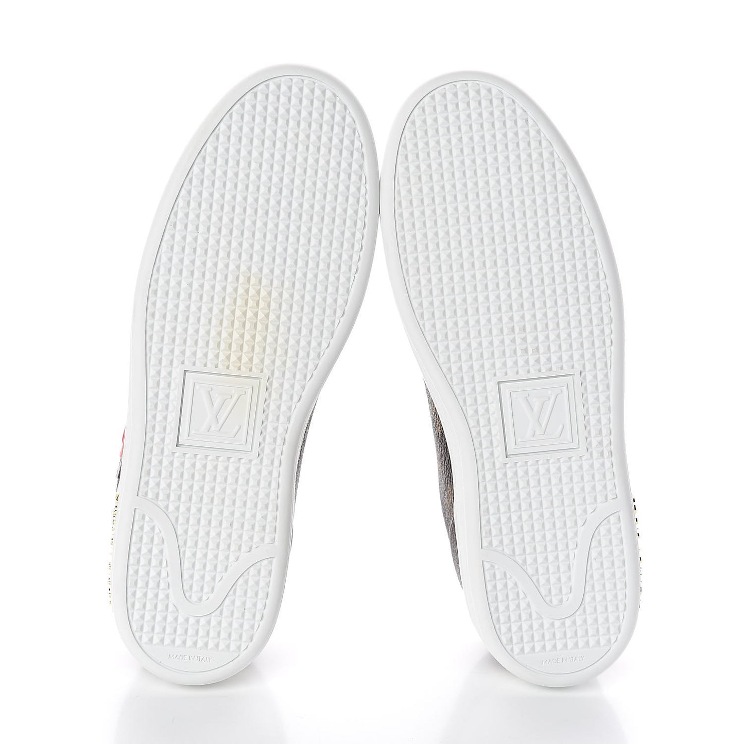 Calfskin Monogram LV Black Heart Sneakers 37 Cacao