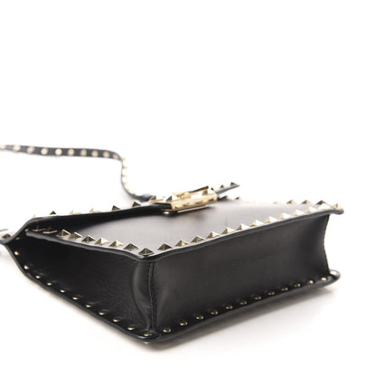 Valentino Garavani Calfskin Rockstud Crossbody Messenger Bag Black 4 of 11