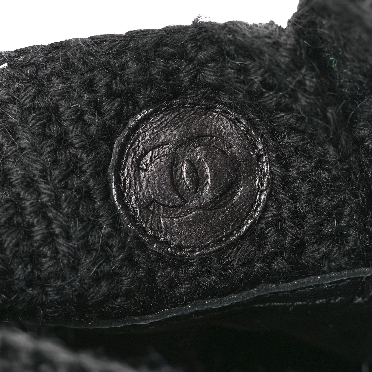 Chanel Calfskin Knit CC Short Boots 37 Black 9 of 11