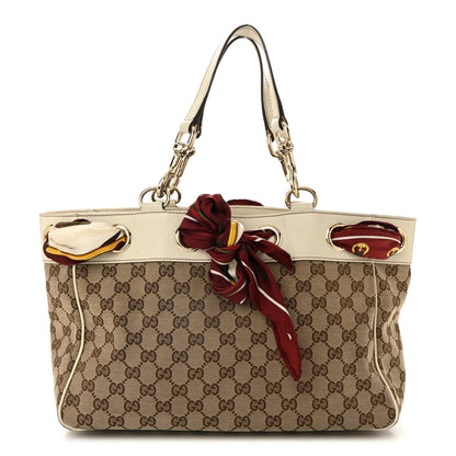 Gucci Monogram Medium Positano Tote Off White 1 of 10