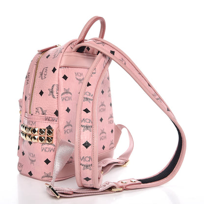 MCM Visetos Side Stud Mini Stark Backpack Pink 3 of 9