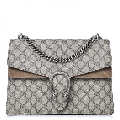 Gucci GG Supreme Monogram Medium Dionysus Shoulder Bag Taupe 1 of 13