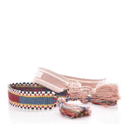 Christian Dior Woven Cotton J'Adior Friendship Bracelet Set Blue Nude 3 of 4