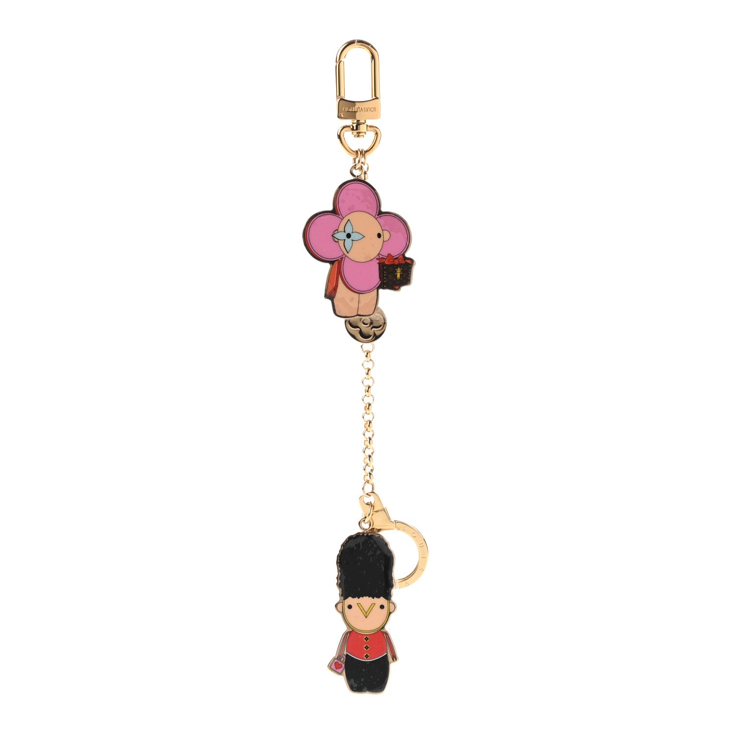 Louis Vuitton Monogram Gaston & Vivienne Best Friend Bag Charm Key Holder Gold 1 of 5