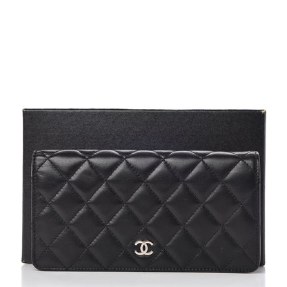 Chanel Lambskin Quilted Yen Wallet Black 9 of 9