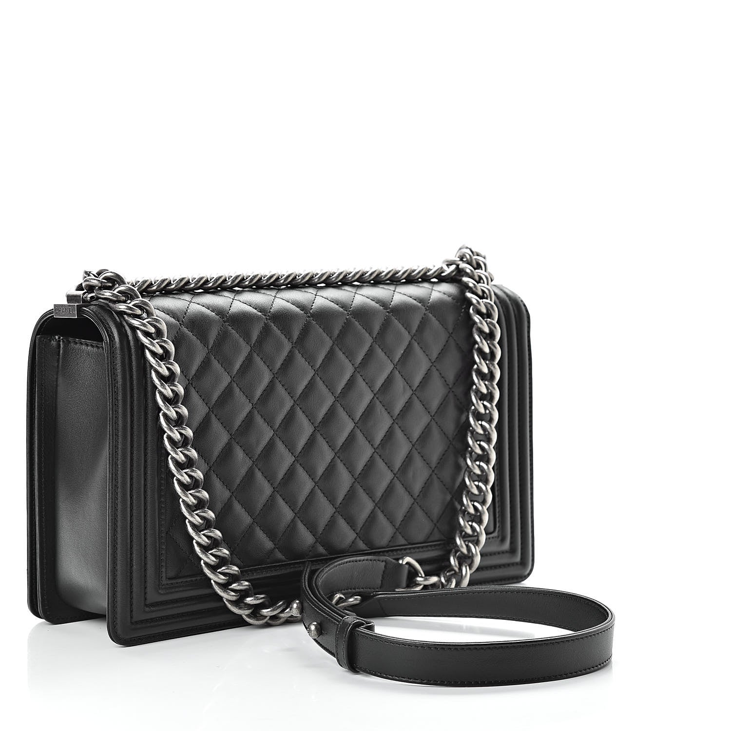 Chanel Lambskin Quilted New Medium Boy Flap Black 3 of 11