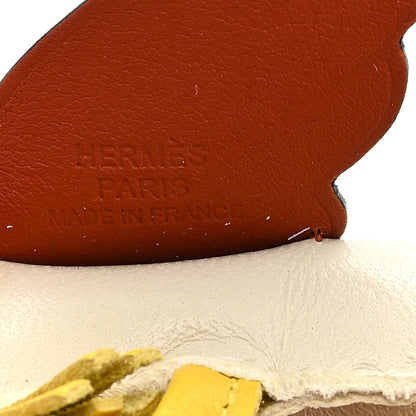 Hermes Milo Lambskin Grigri Rodeo Pegase Horse Bag Charm PM Craie Jaune de Naples Cuivre 3 of 3
