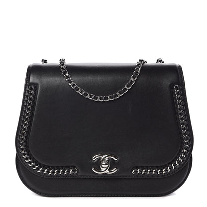 Chanel Calfskin Medium Braided Chic Flap Black 1 of 14