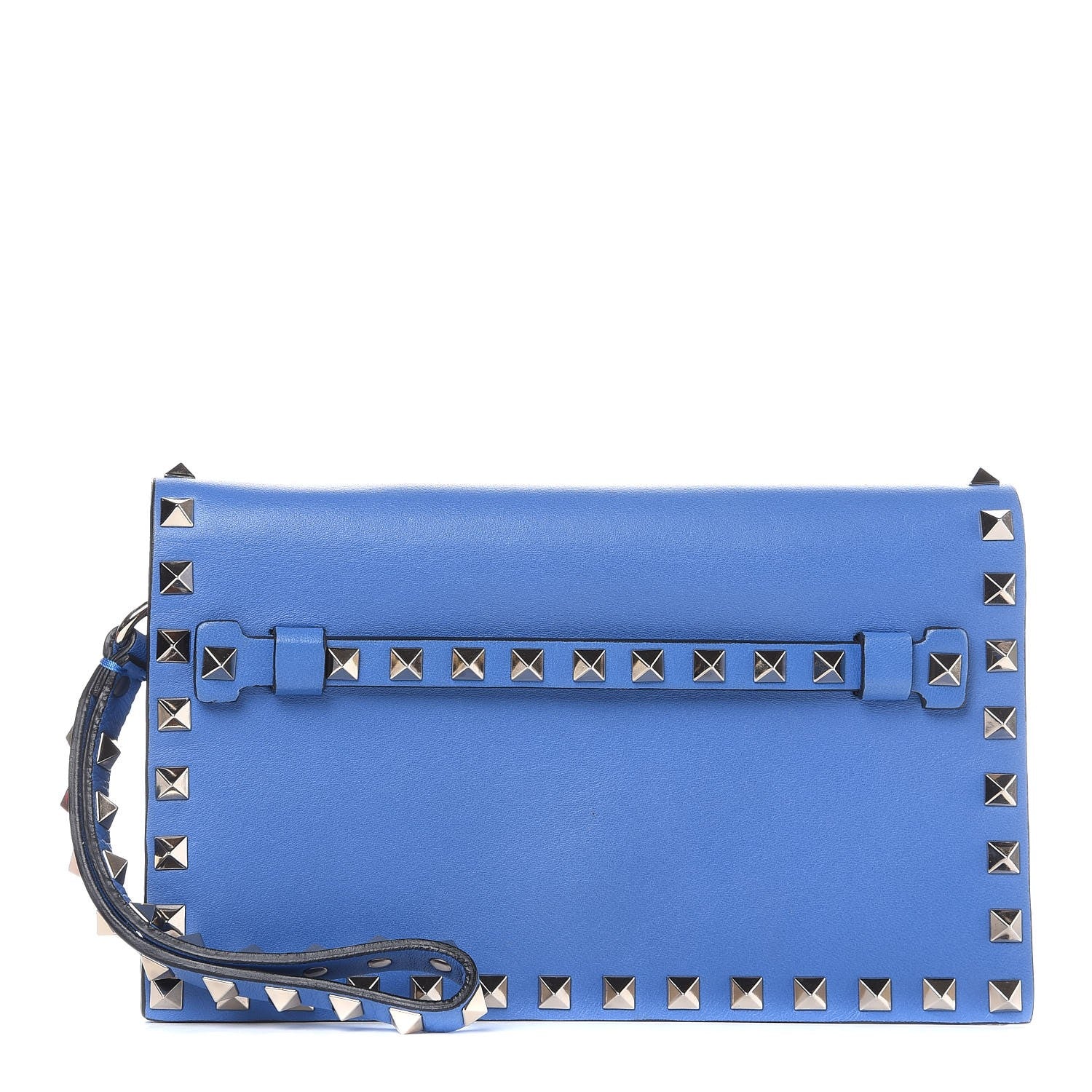 Valentino Garavani Nappa Small Rockstud Wristlet Clutch Light Sapphire 1 of 6