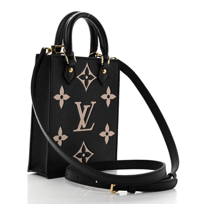 Louis Vuitton Empreinte Monogram Giant Petit Sac Plat Black Beige 2 of 9