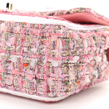 Chanel Tweed Braid Mini Flap White Pink 10 of 10