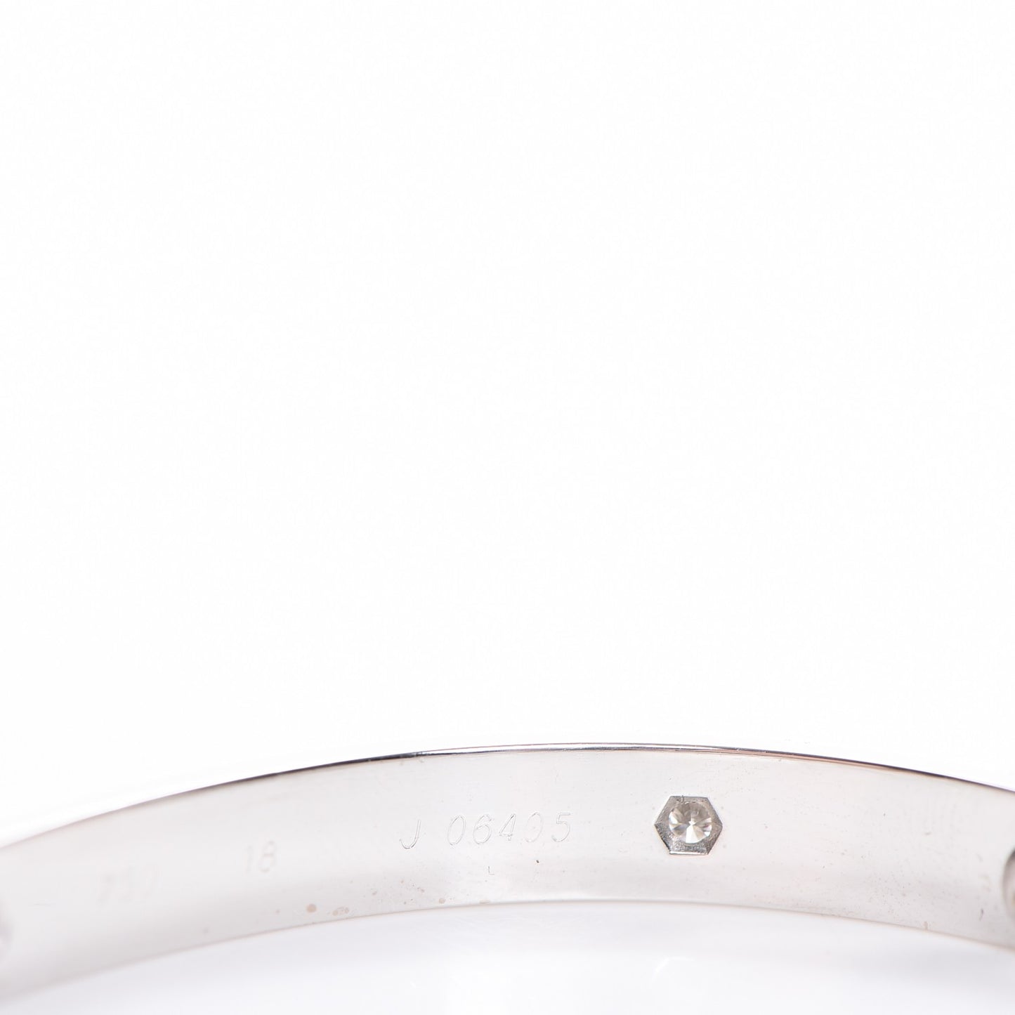 18K White Gold 6 Diamond LOVE Bracelet 18