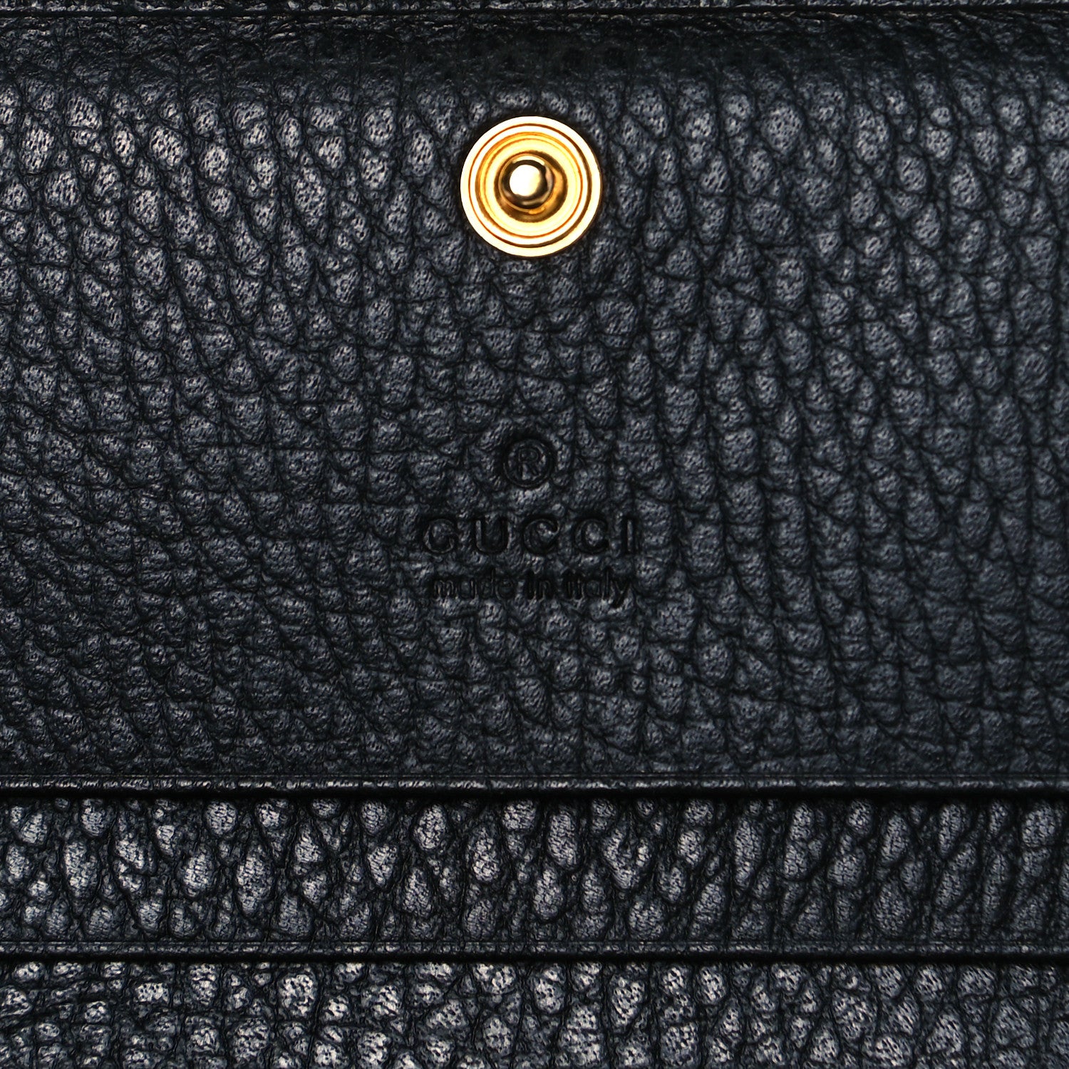 Gucci Pebbled Calfskin GG Marmont Card Case Black 10 of 16