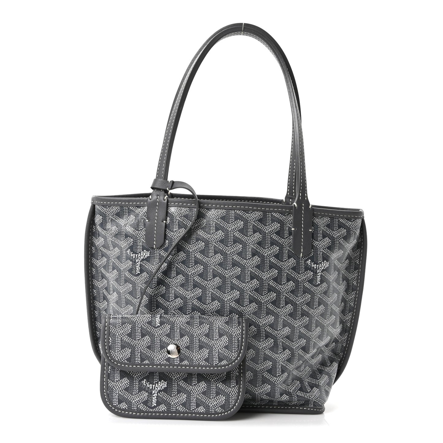 Goyardine Reversible Mini Anjou Grey