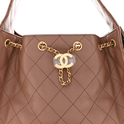 Chanel Caviar Quilted Small Chanel 25 Handbag Brown 8 of 10