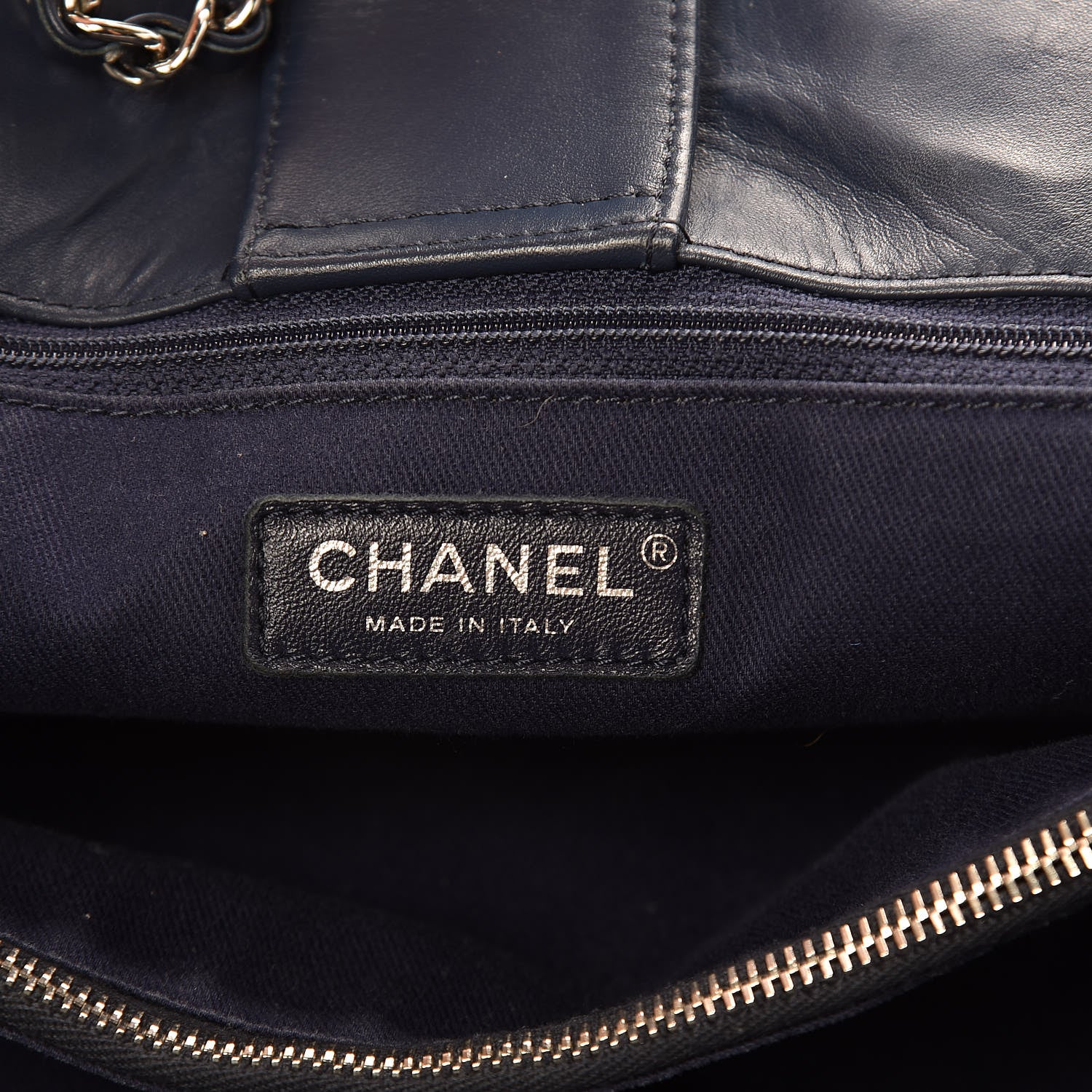 Chanel Calfskin Perforated Up In The Air Tote Dark Blue 6 of 15