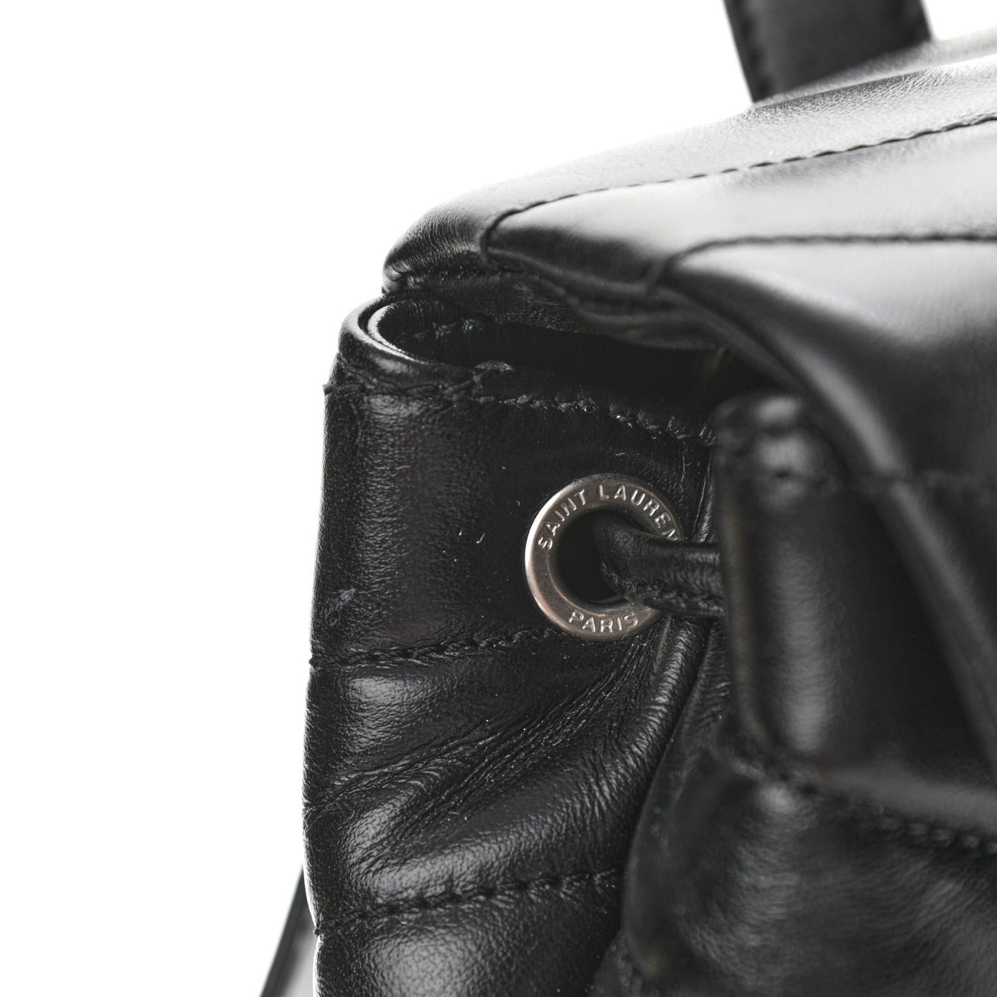 Calfskin Y Quilted Monogram Small Loulou Backpack Black