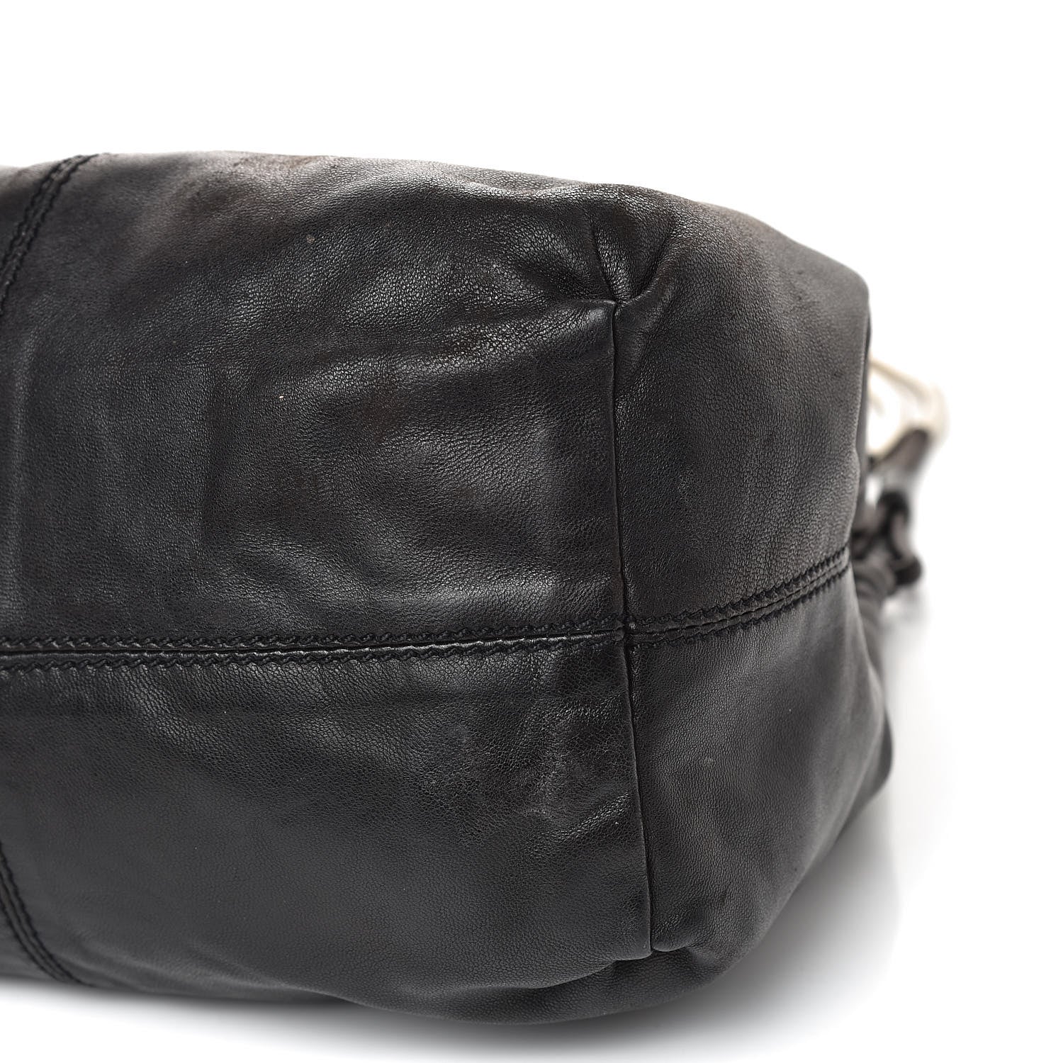 Prada Glace Calfskin Shoulder Bag Black 9 of 14