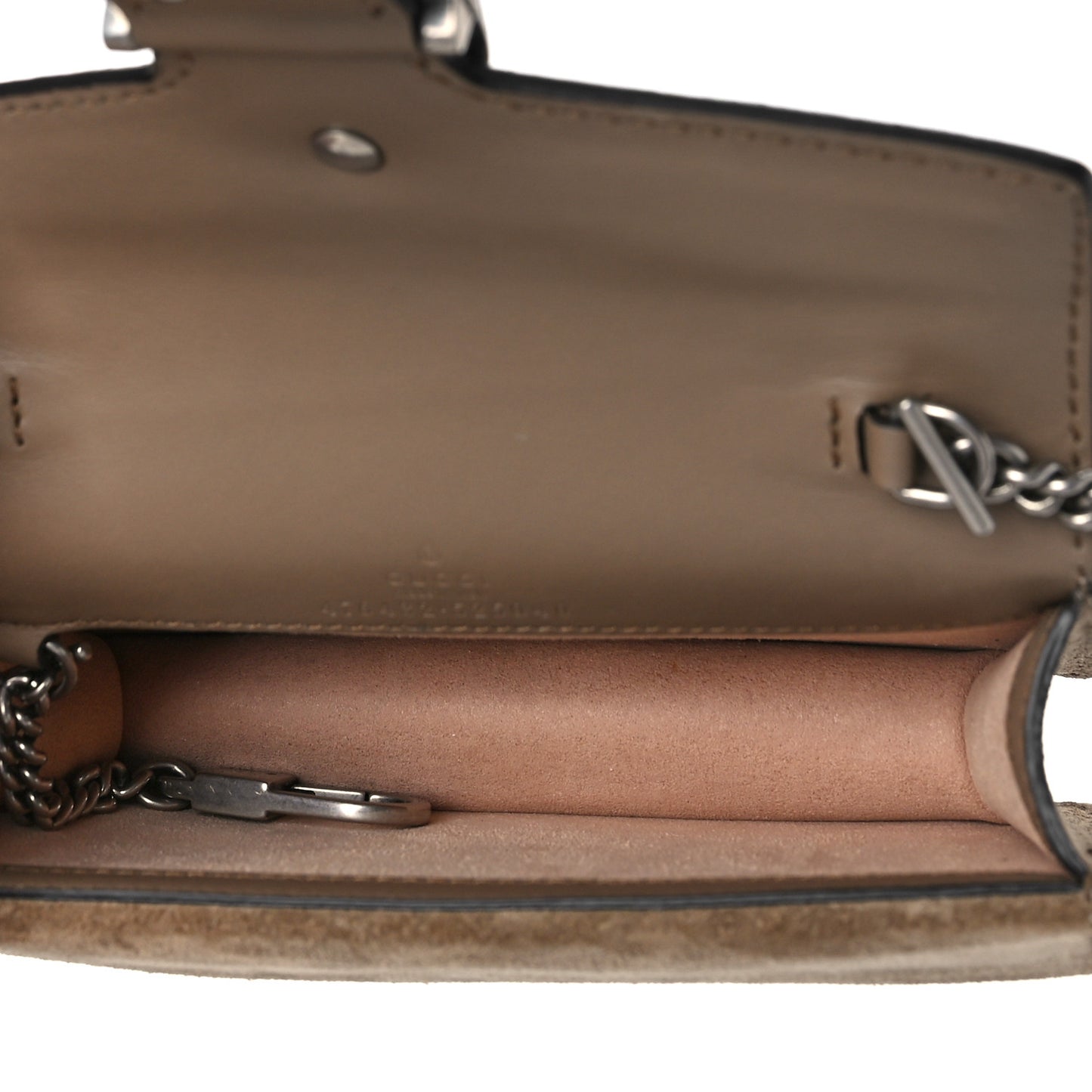 GG Supreme Monogram Super Mini Dionysus Shoulder Bag Taupe