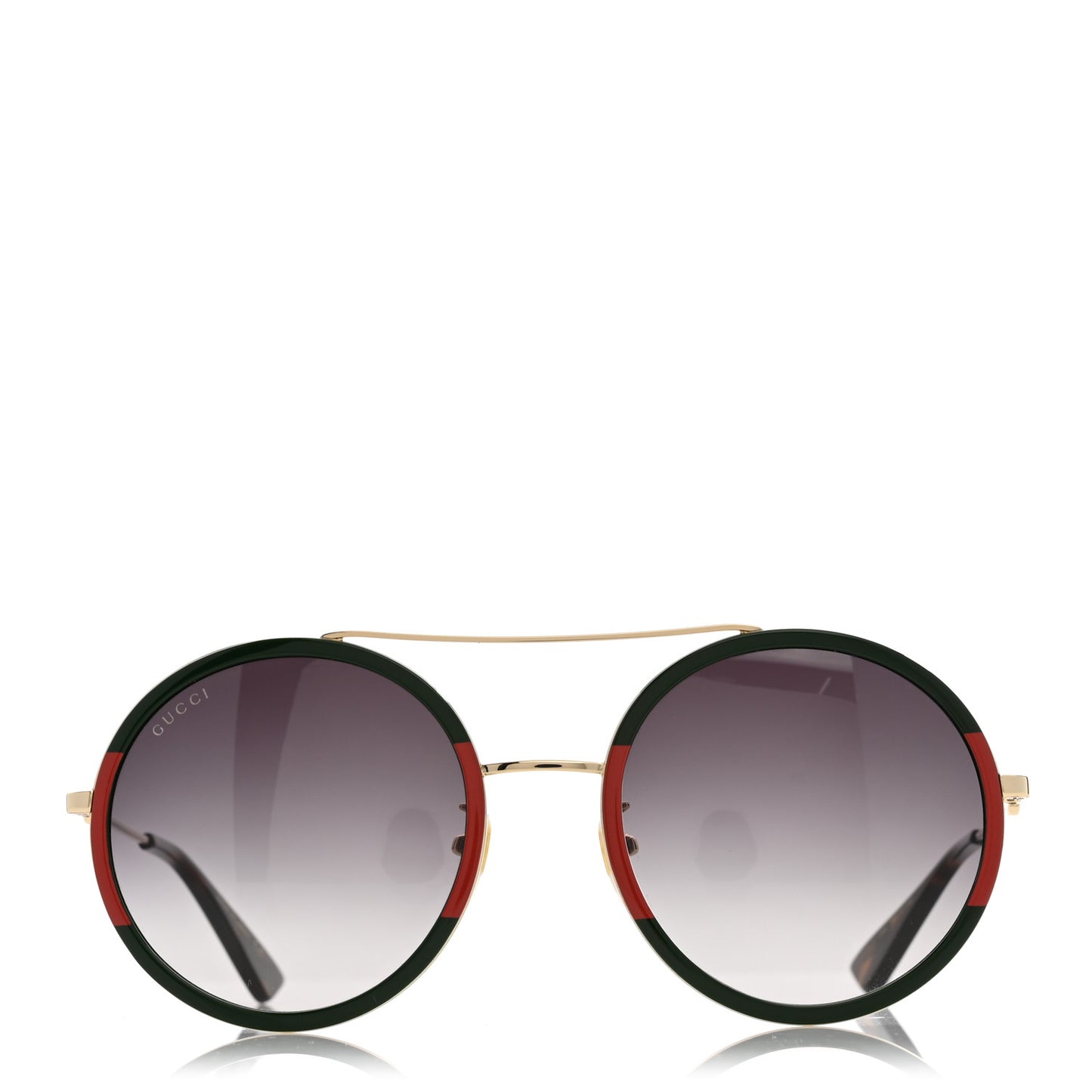 Metal Round Frame Sunglasses GG0061S Green Red