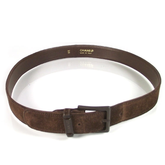 Chanel Suede Classic Belt 80/32 Brown 1 of 4