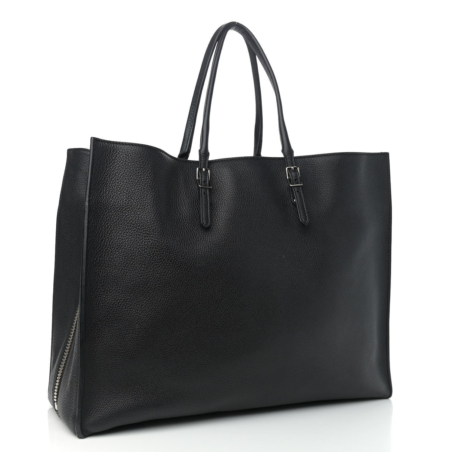 Balenciaga Calfskin Papier A4 Zip Around Plate Tote Black 3 of 10