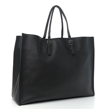 Balenciaga Calfskin Papier A4 Zip Around Plate Tote Black 3 of 10