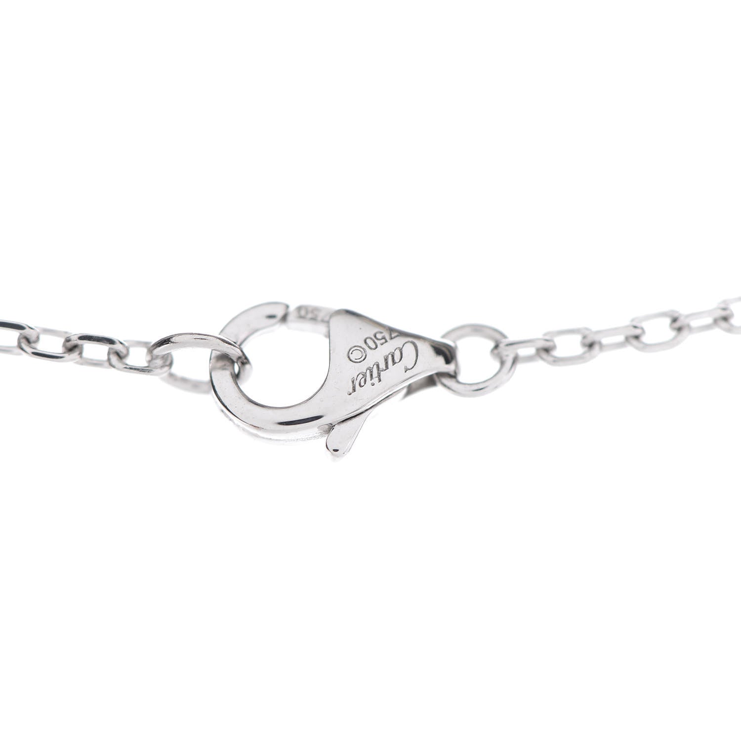 Cartier 18K White Gold Diamond Extra Small C Hearts And Symbols Necklace 4 of 6