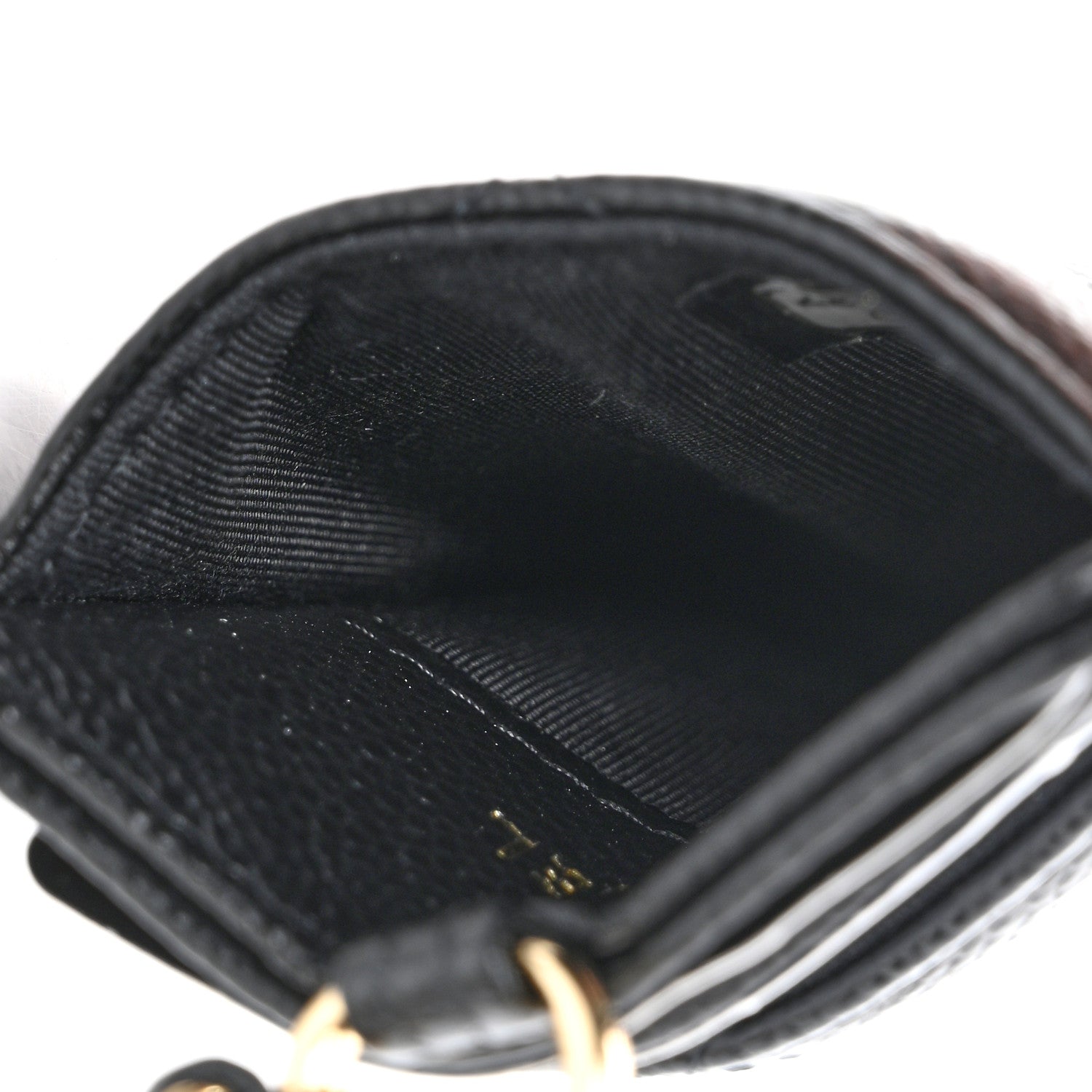 Chanel Caviar Quilted Miss Coco Card Holder On Chain Black 5 of 10
