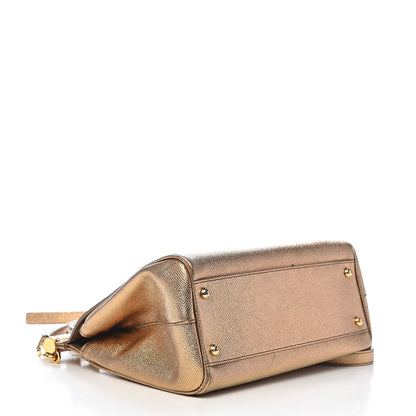 Dolce & Gabbana Metallic Dauphine Medium Miss Sicily Satchel Gold 3 of 11