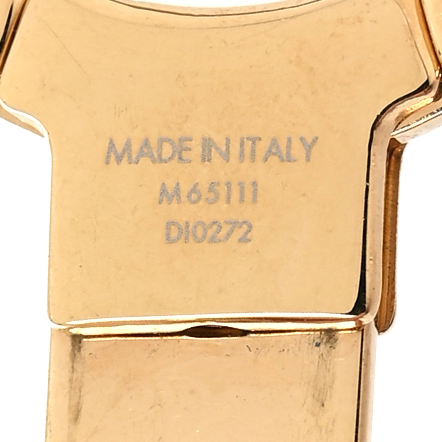 Louis Vuitton Brass Enamel Fleur De Monogram Bag Charm Chain Gold 4 of 4