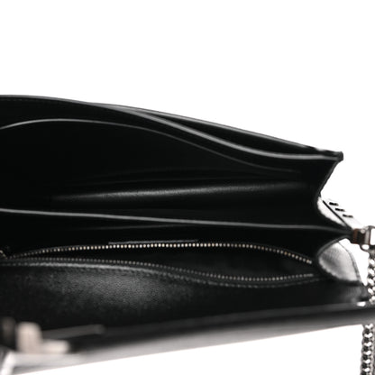 Saint Laurent Grain De Poudre Monogram Cassandra Clasp Bag Black 5 of 9