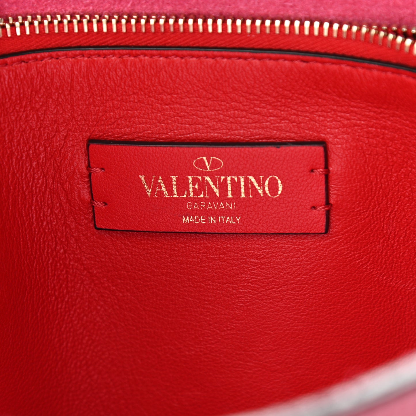 Pebbled Calfskin Rockstud Flip Lock Flap Messenger Raspberry