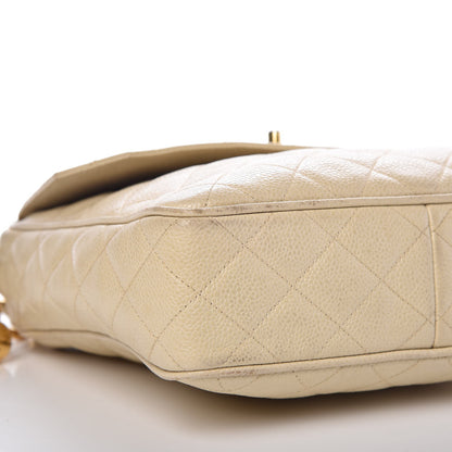 Chanel Caviar Quilted Shoulder Bag Beige Clair 14 of 19
