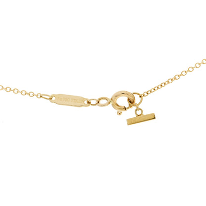 Tiffany 18K Yellow Gold Diamond Mini T Smile Pendant Necklace 5 of 6