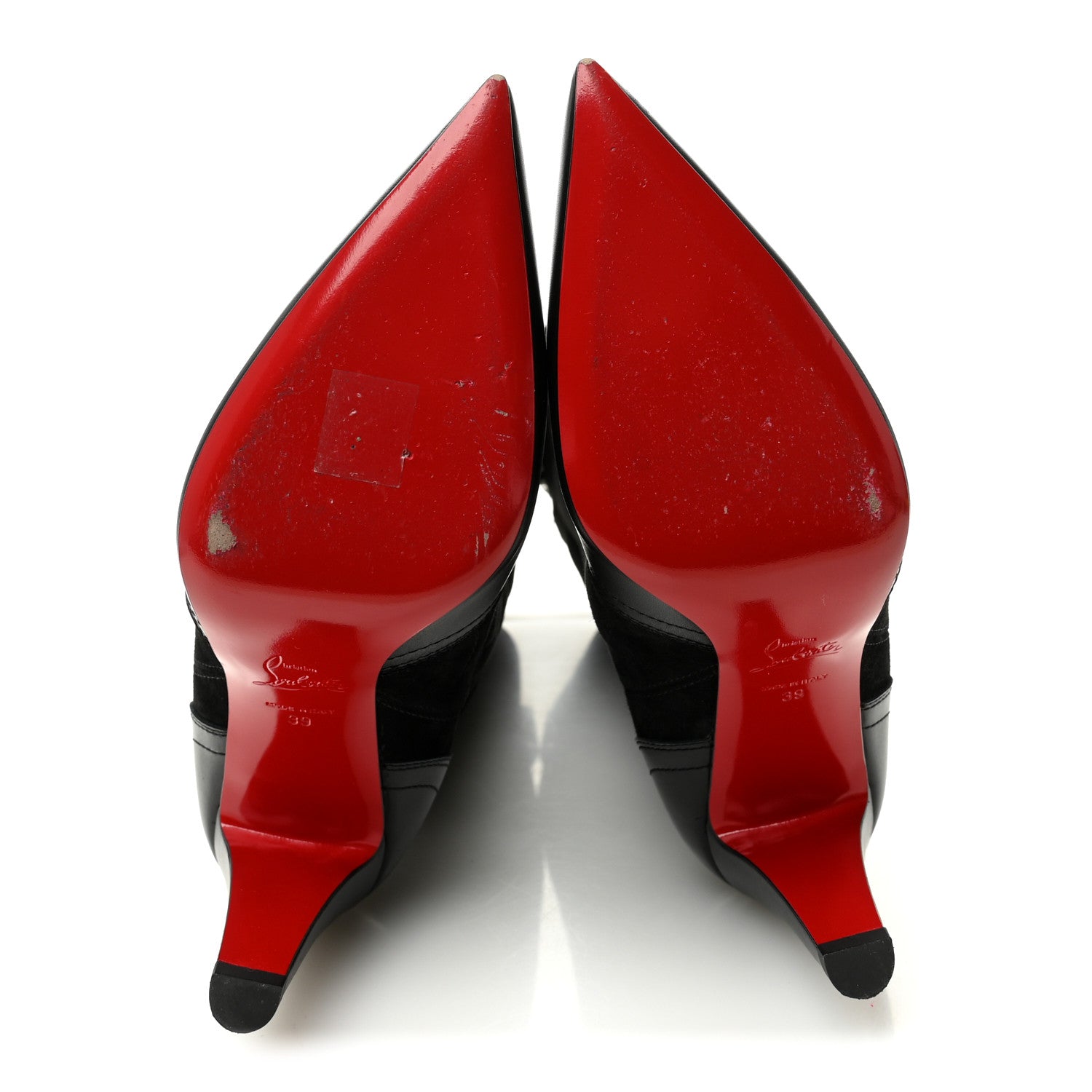 Christian Louboutin Calfskin Veau Velours Santia Botta 85 Tall Boots 39 Black 5 of 11