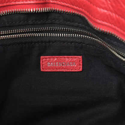 Balenciaga Agneau Arena Classic Silver Hardware City Logo Strap Rouge Cardinal Black 6 of 11