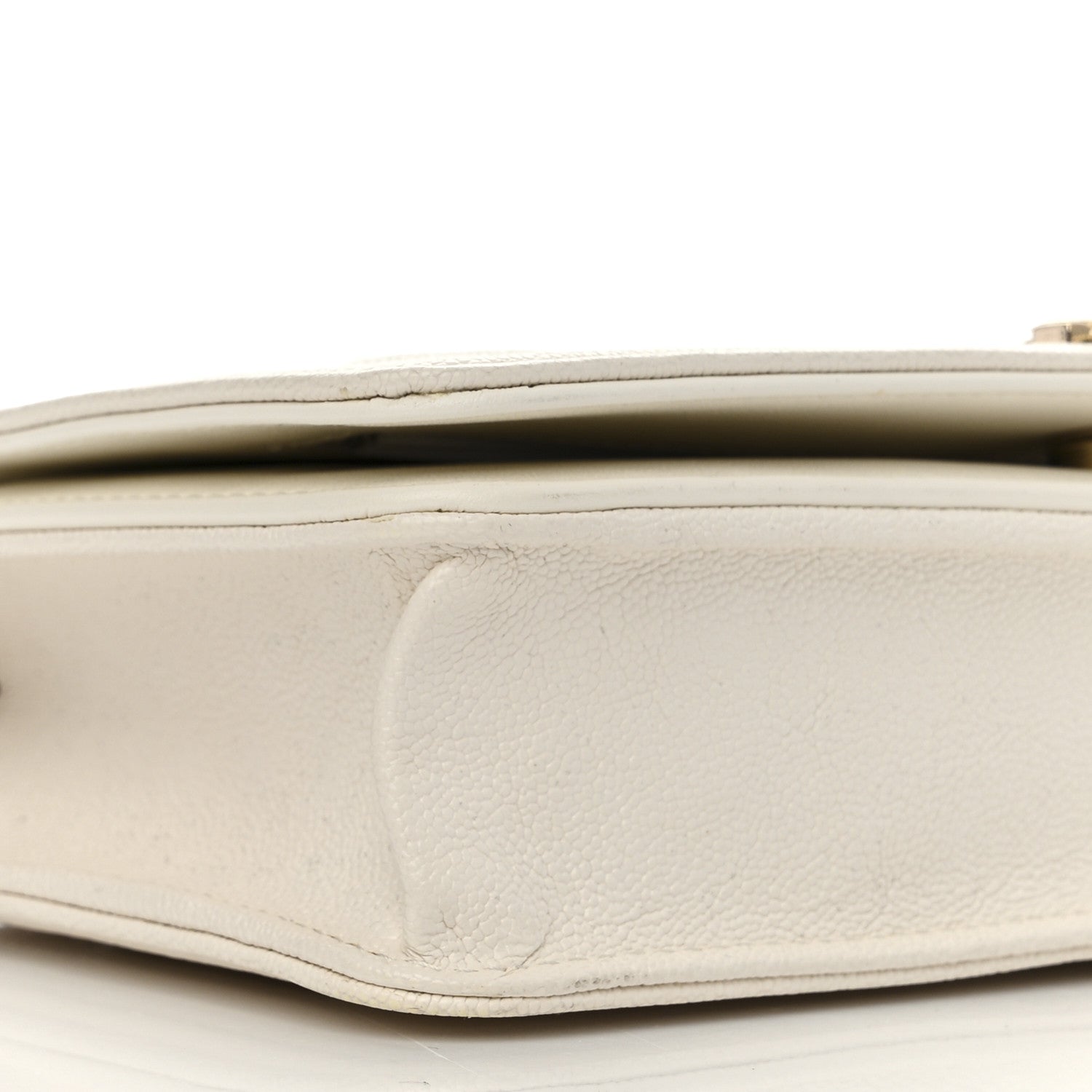 Chanel Caviar Quilted Boy Wallet On Chain WOC White 10 of 13
