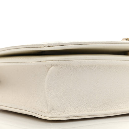 Chanel Caviar Quilted Boy Wallet On Chain WOC White 10 of 13