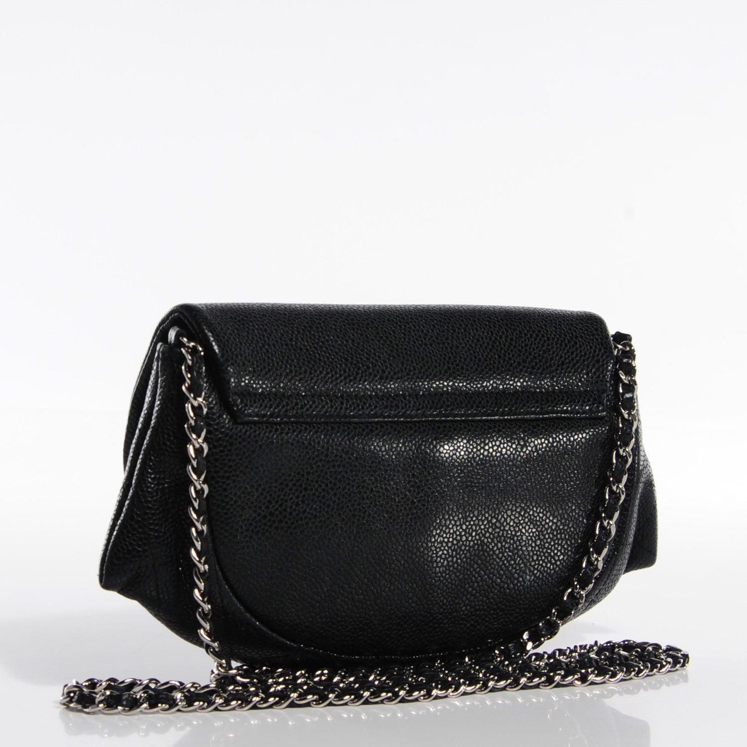 Chanel Caviar Half Moon Wallet On Chain WOC Black 3 of 8